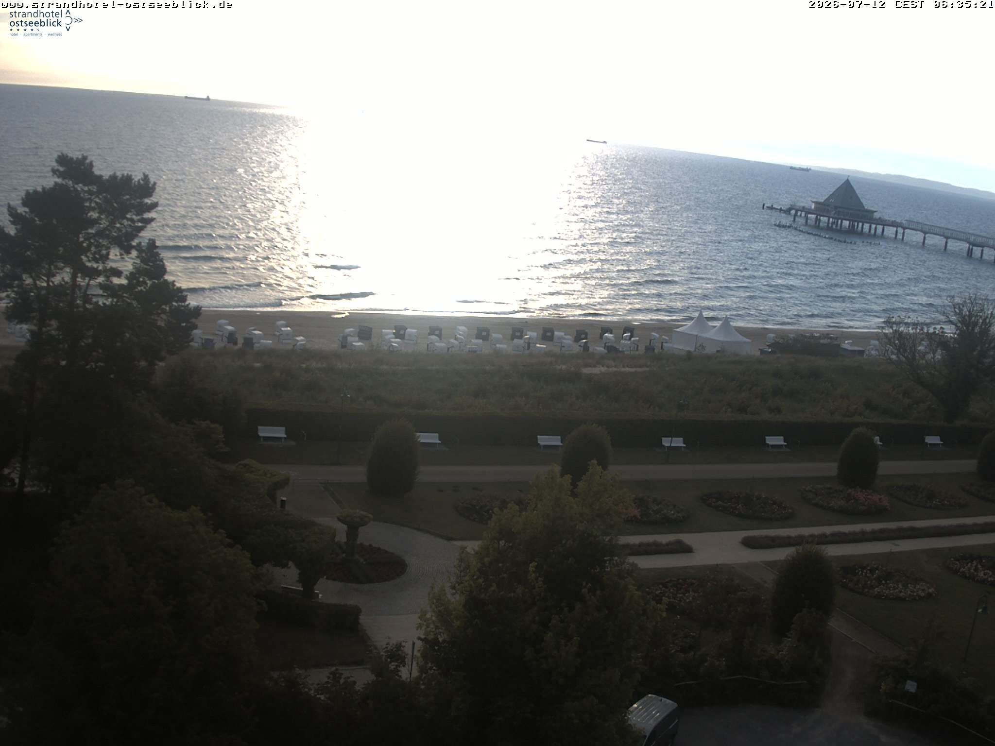 Archived image Webcam View at the Baltic Sea at Island Usedom