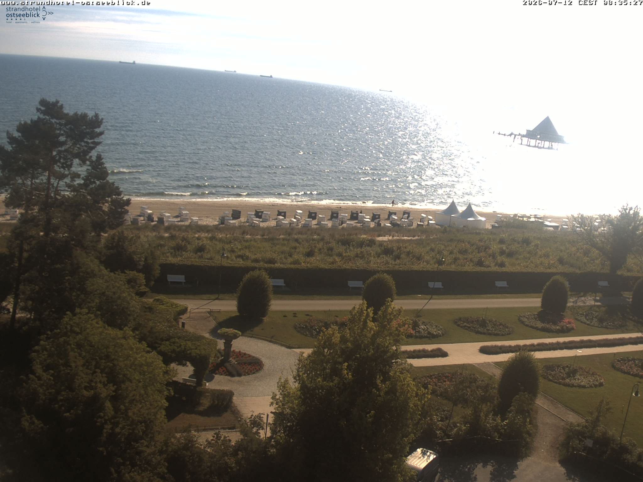 Archived image Webcam View at the Baltic Sea at Island Usedom
