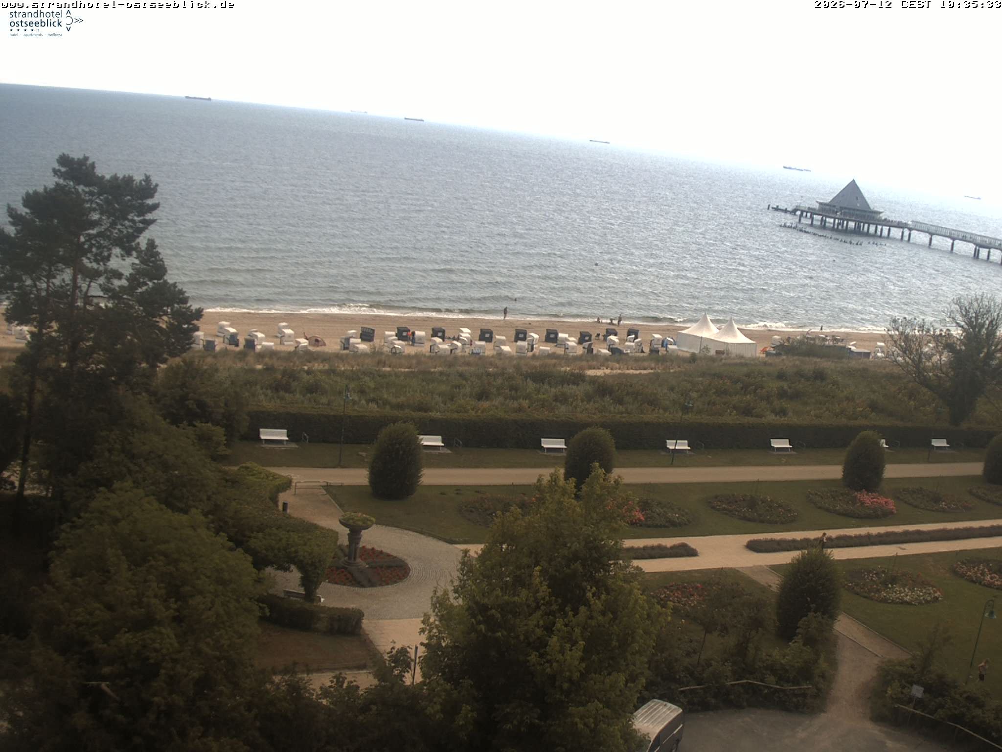Archived image Webcam View at the Baltic Sea at Island Usedom