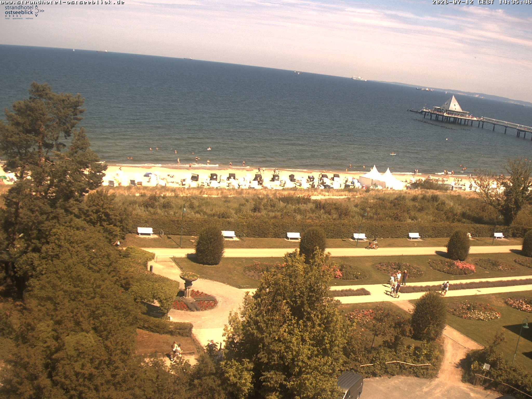 Archived image Webcam View at the Baltic Sea at Island Usedom