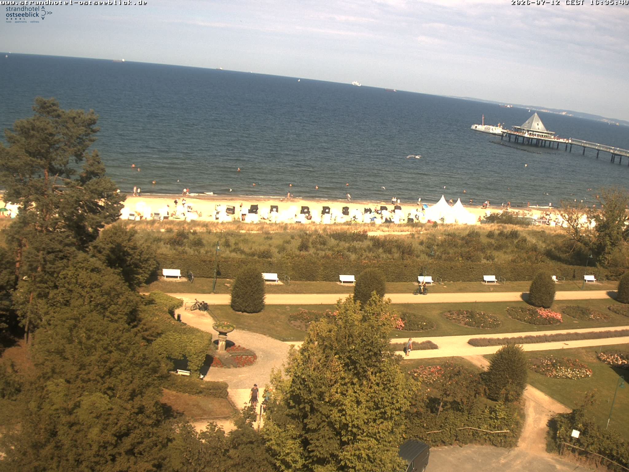 Archived image Webcam View at the Baltic Sea at Island Usedom