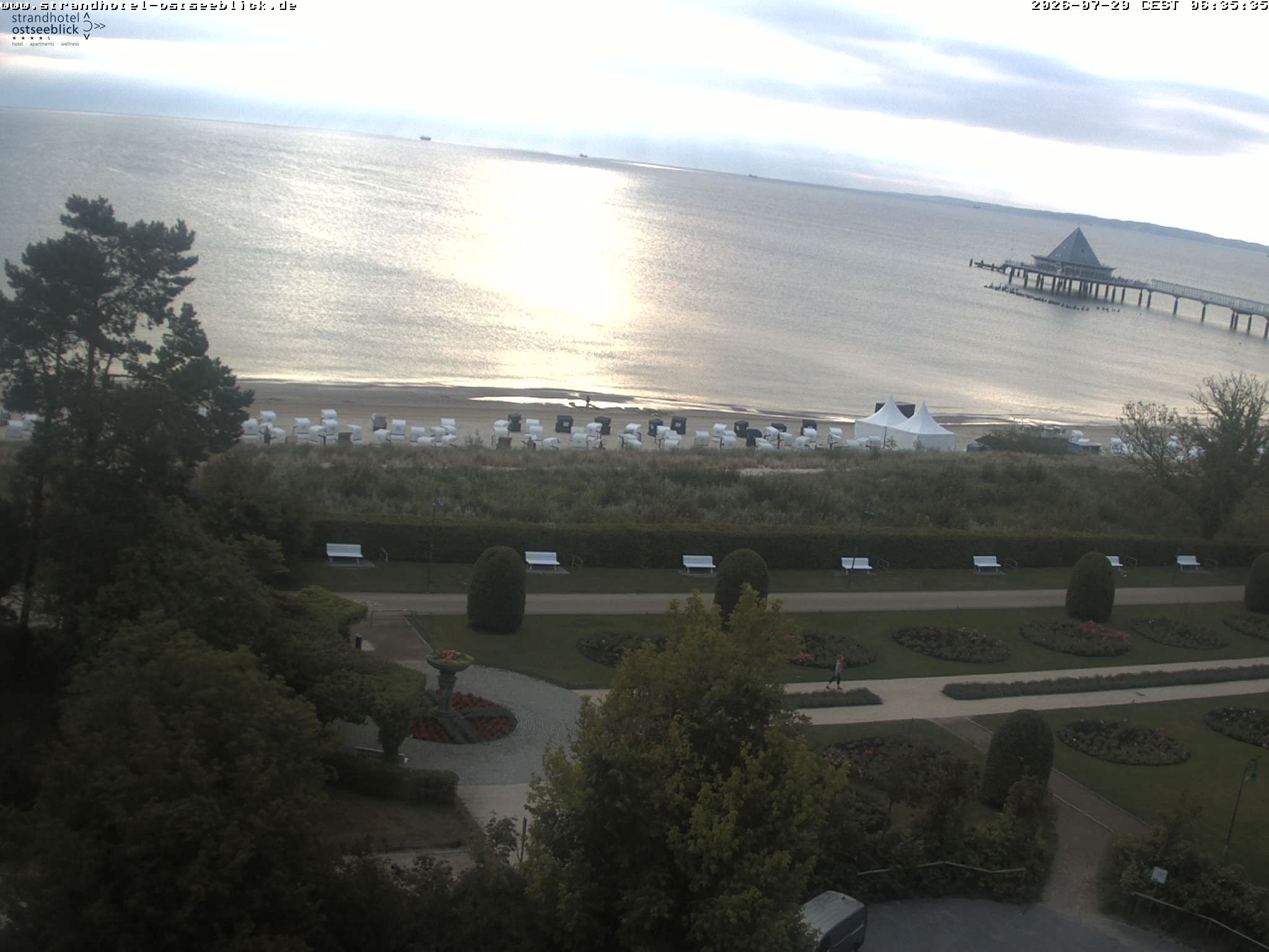 Archived image Webcam View at the Baltic Sea at Island Usedom