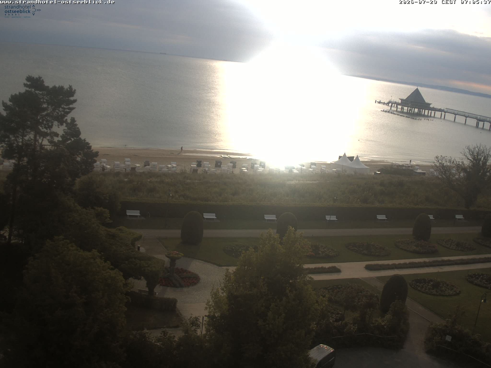 Archived image Webcam View at the Baltic Sea at Island Usedom