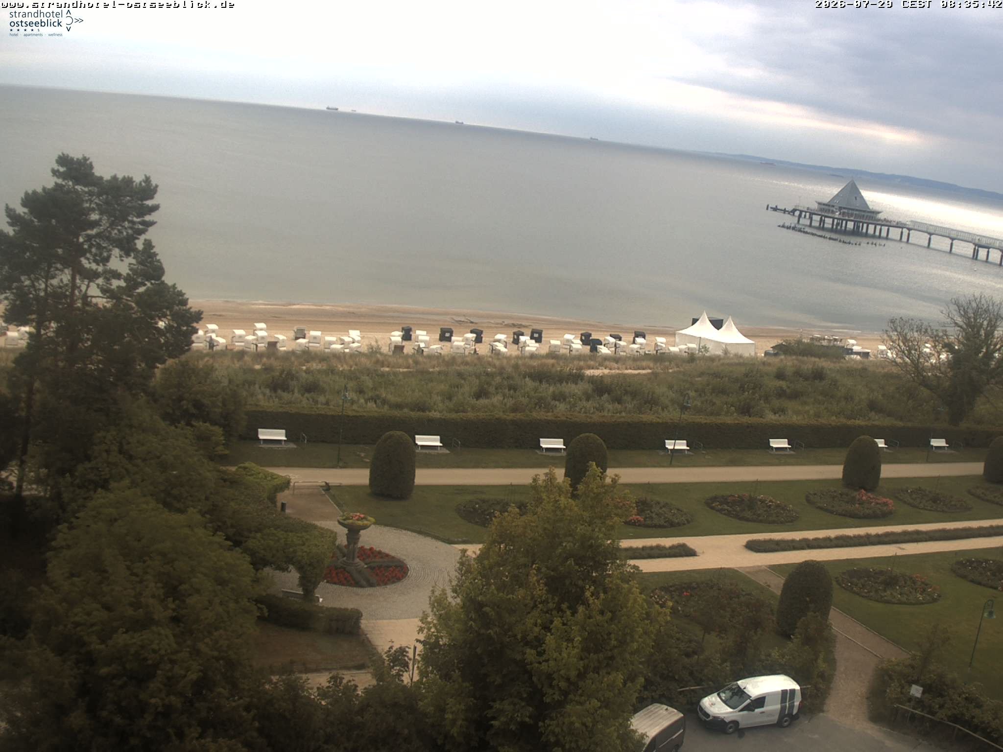 Archived image Webcam View at the Baltic Sea at Island Usedom