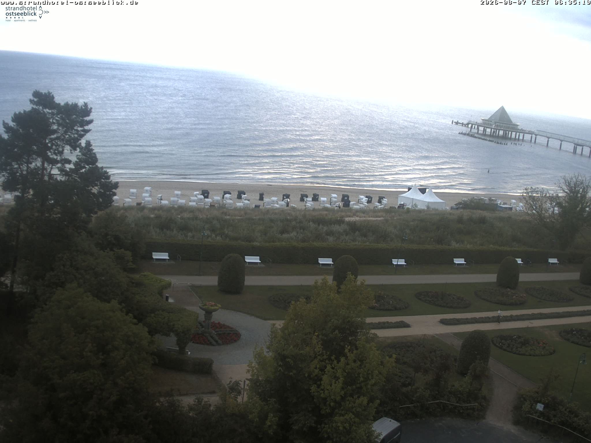 Archived image Webcam View at the Baltic Sea at Island Usedom