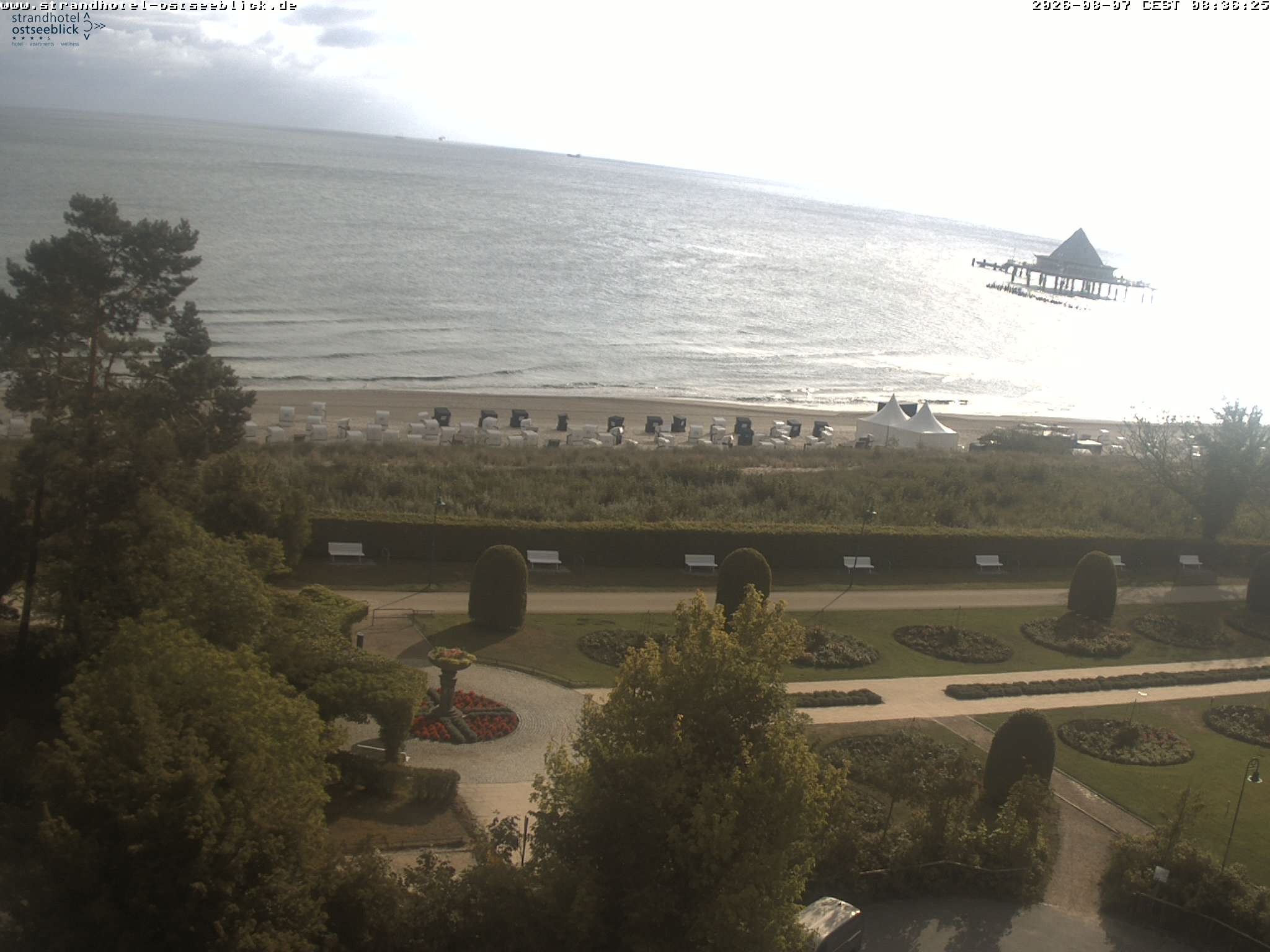 Archived image Webcam View at the Baltic Sea at Island Usedom
