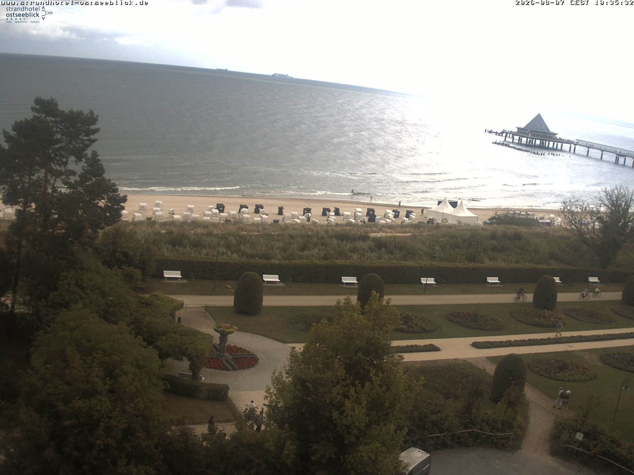 Archived image Webcam View at the Baltic Sea at Island Usedom
