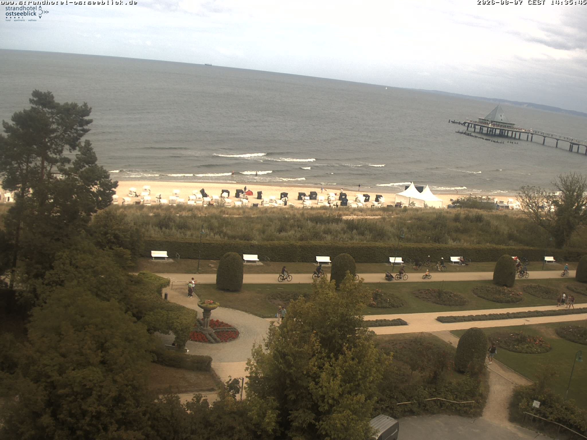 Archived image Webcam View at the Baltic Sea at Island Usedom