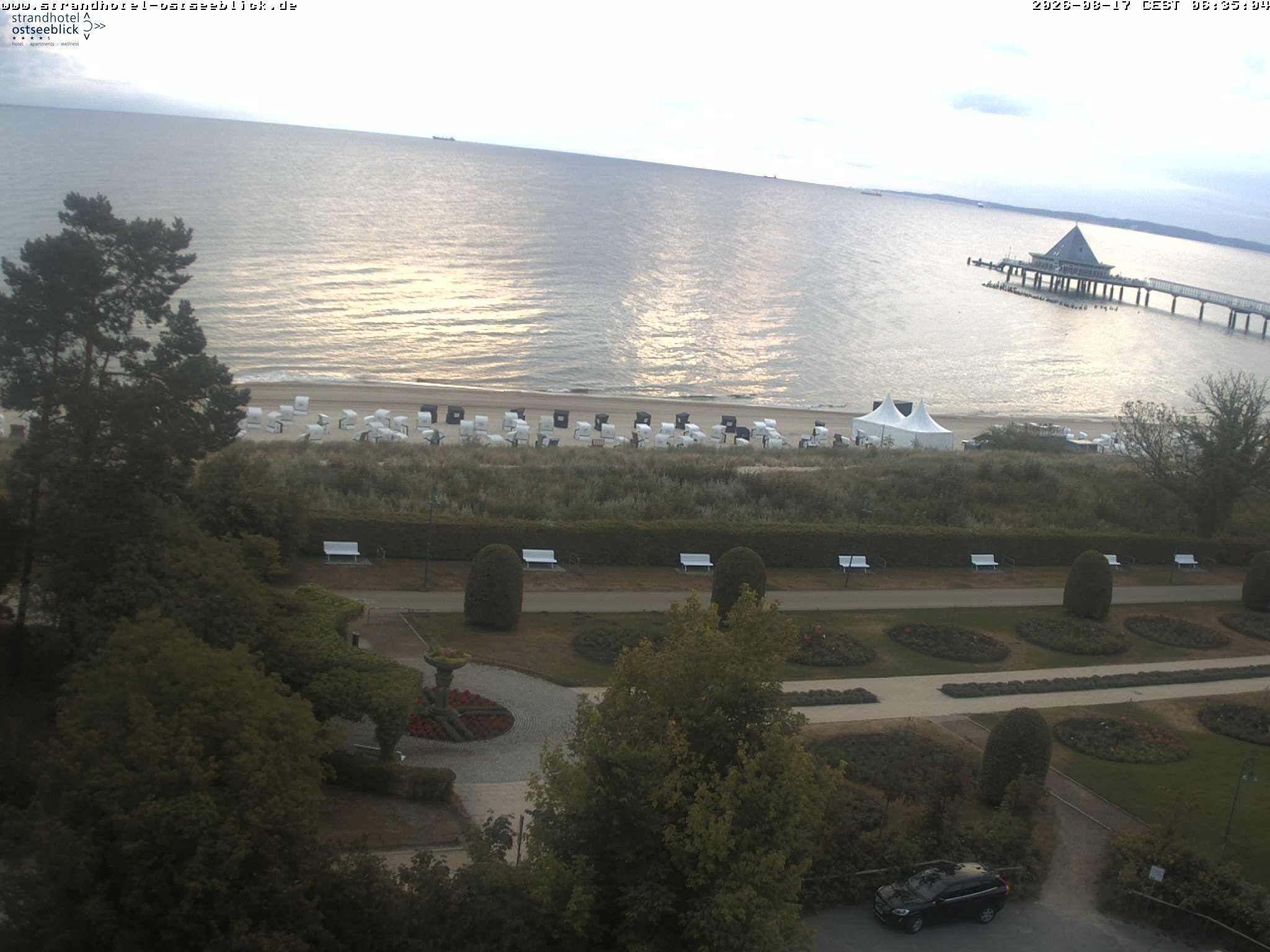 Archived image Webcam View at the Baltic Sea at Island Usedom
