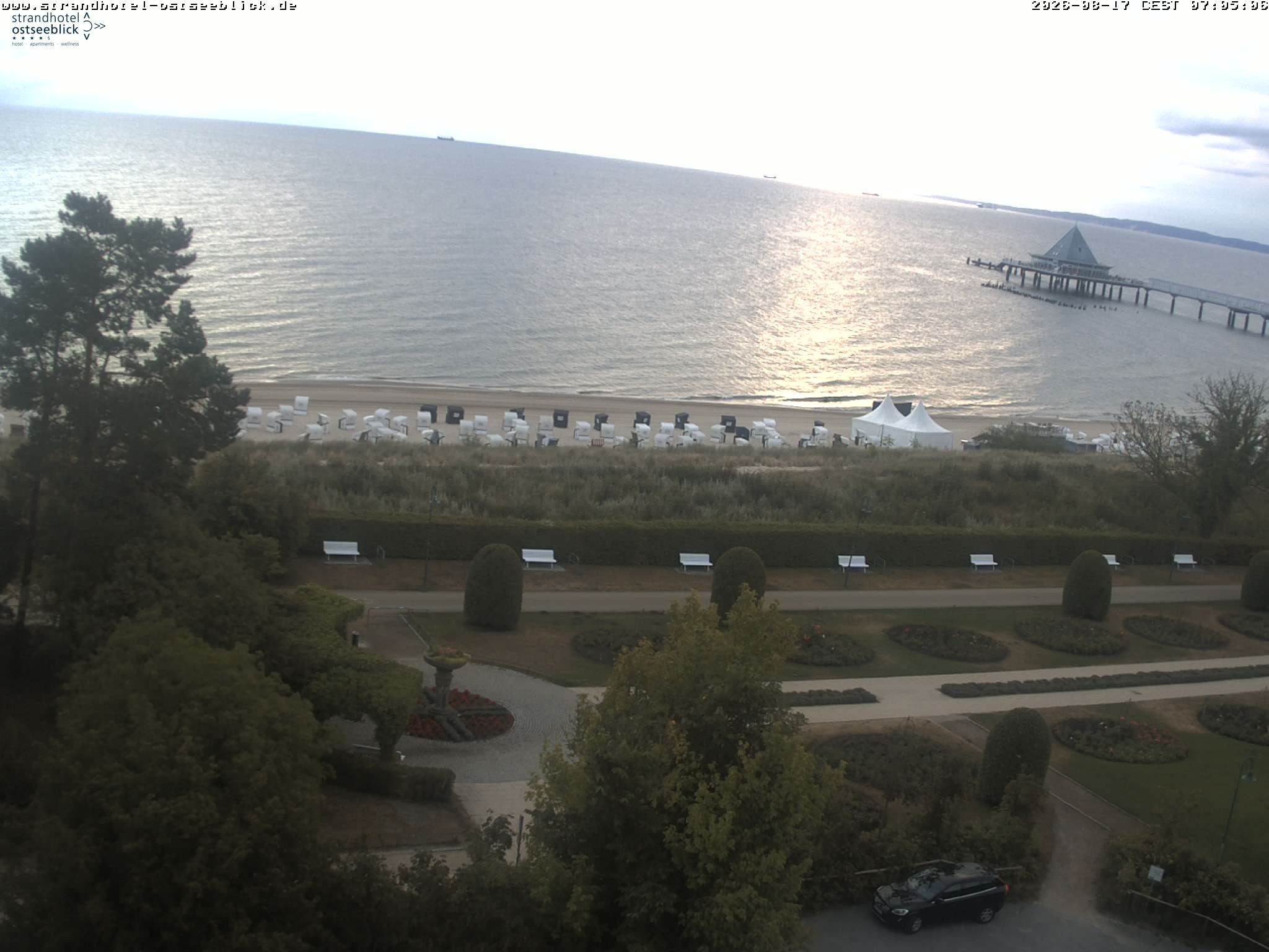 Archived image Webcam View at the Baltic Sea at Island Usedom