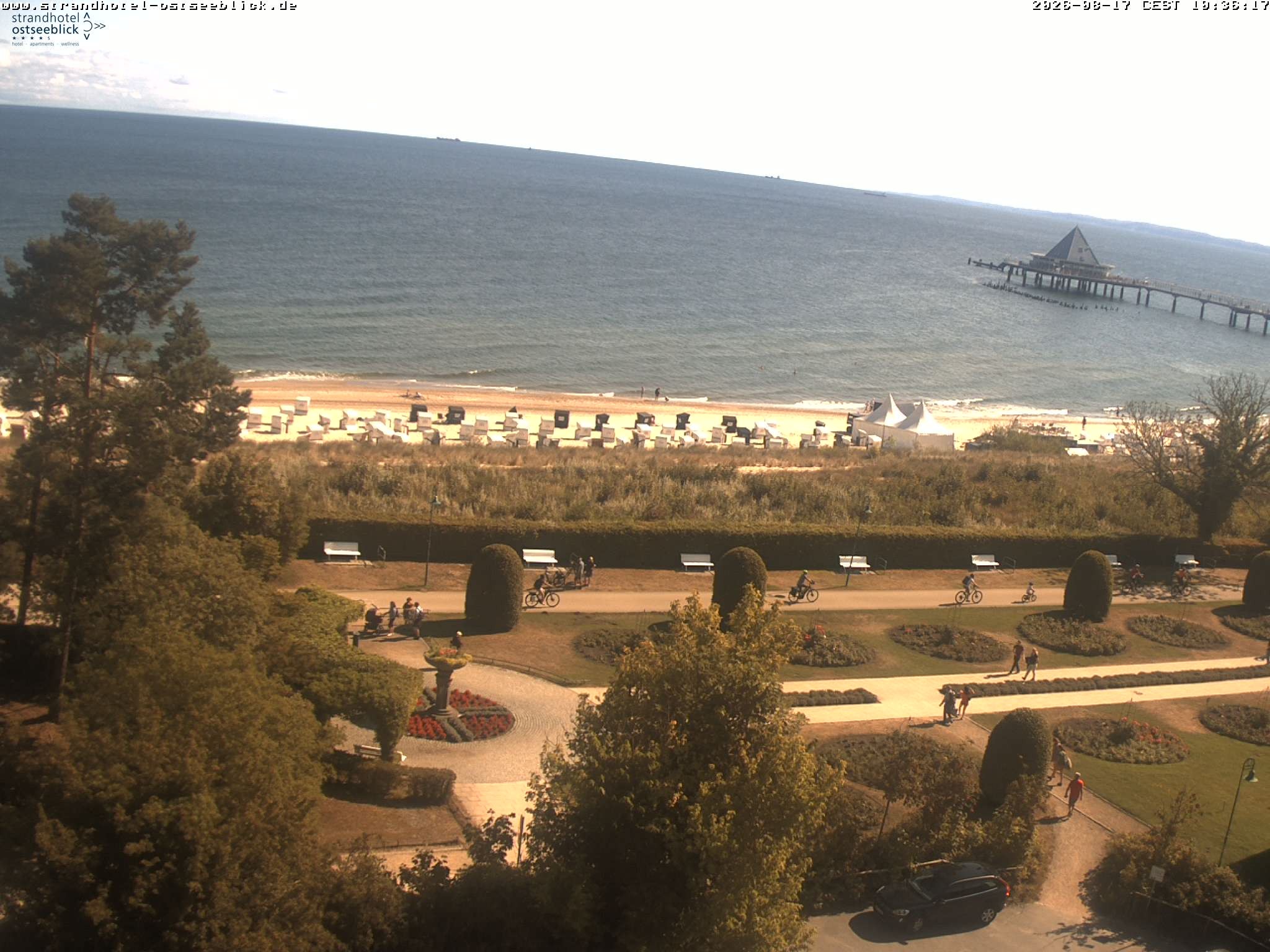 Archived image Webcam View at the Baltic Sea at Island Usedom