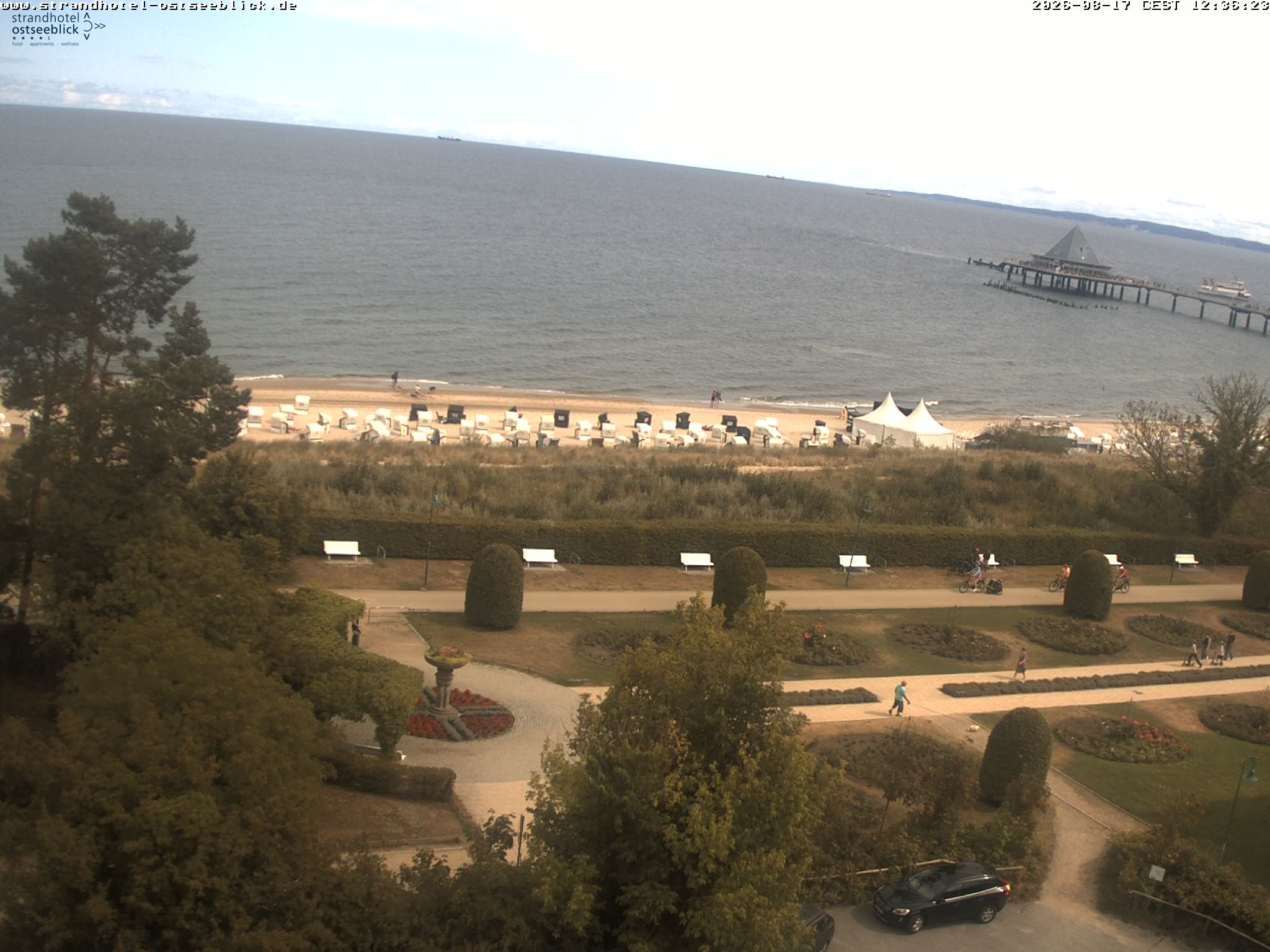 Archived image Webcam View at the Baltic Sea at Island Usedom