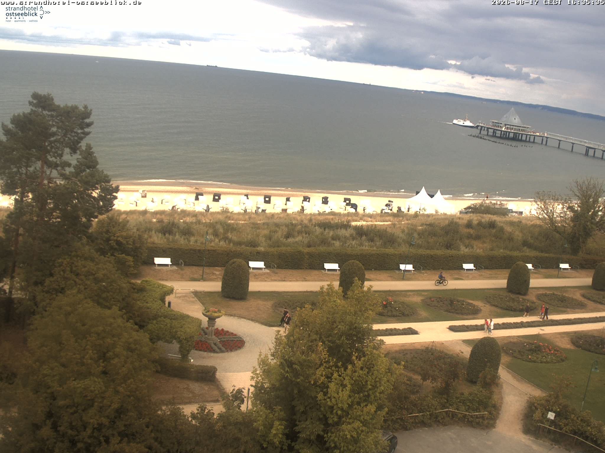 Archived image Webcam View at the Baltic Sea at Island Usedom