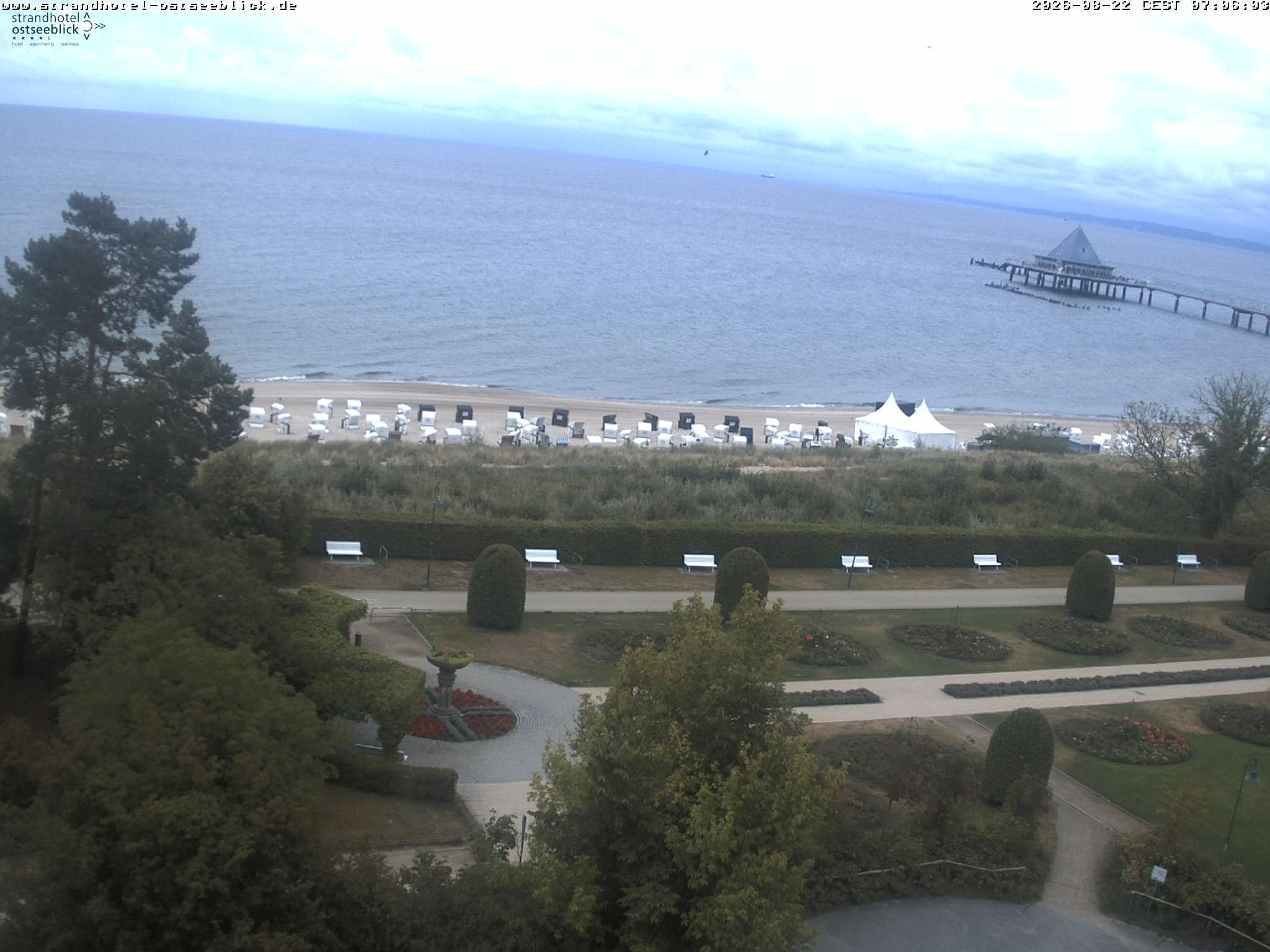 Archived image Webcam View at the Baltic Sea at Island Usedom