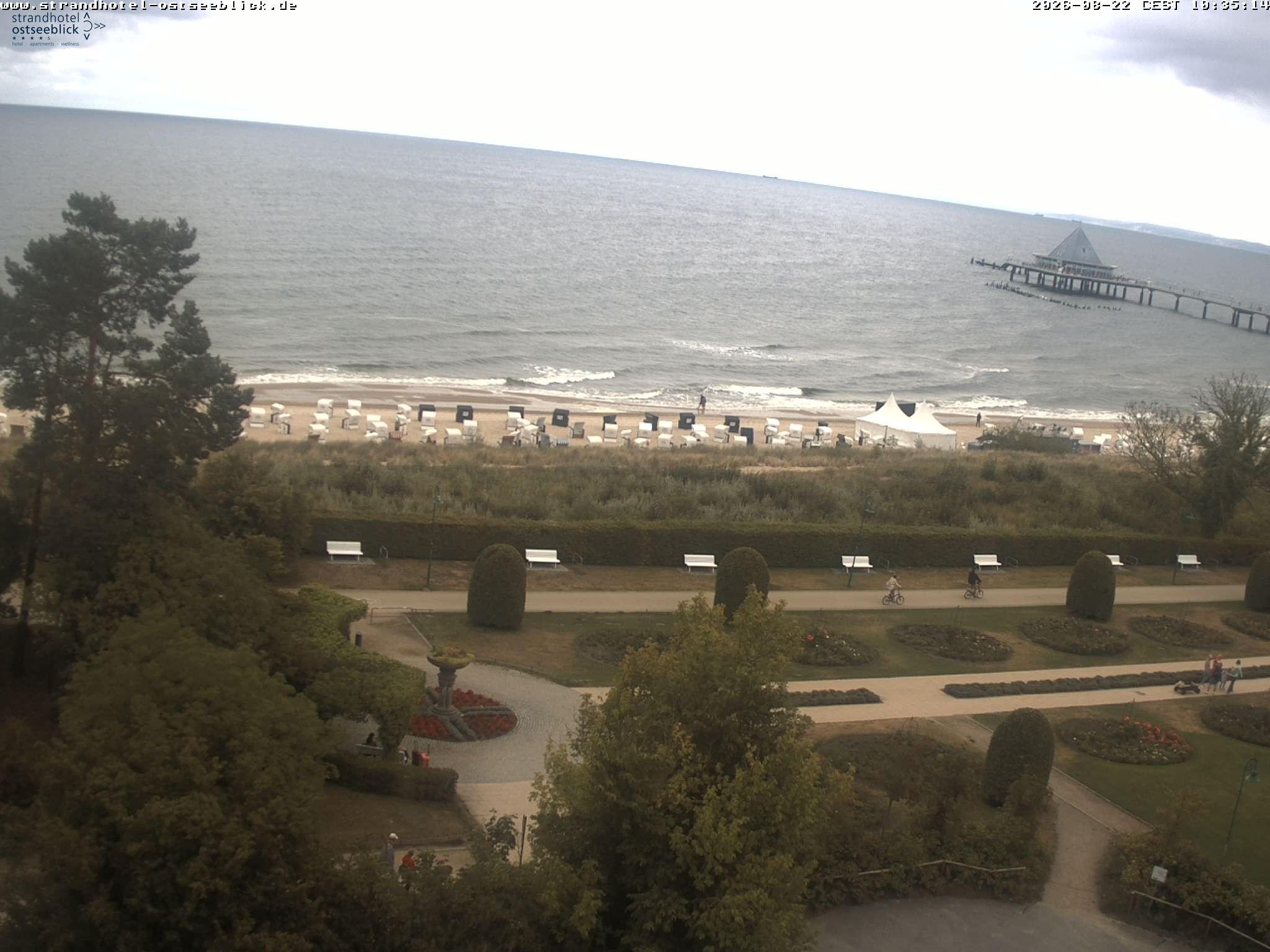 Archived image Webcam View at the Baltic Sea at Island Usedom