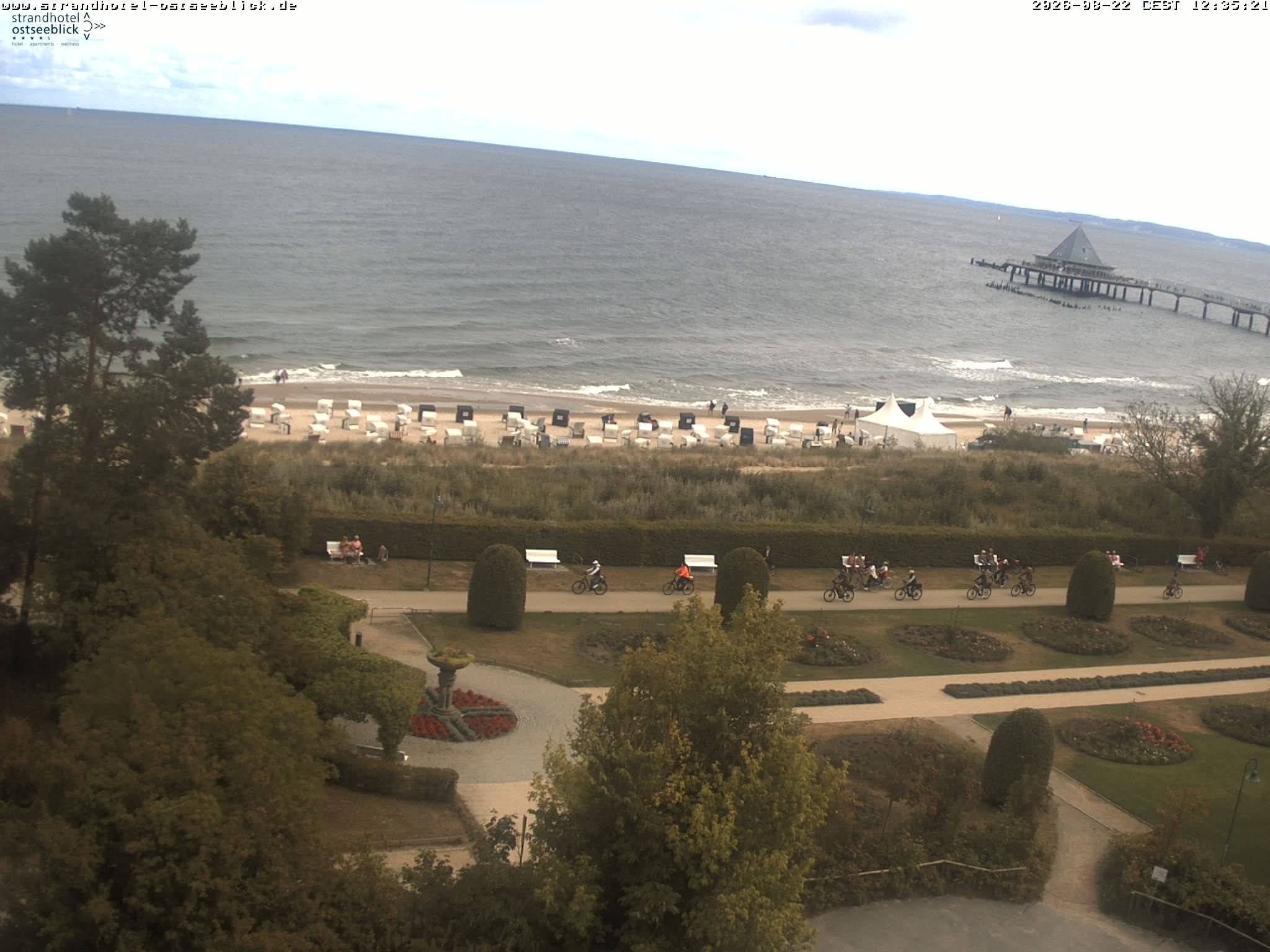 Archived image Webcam View at the Baltic Sea at Island Usedom