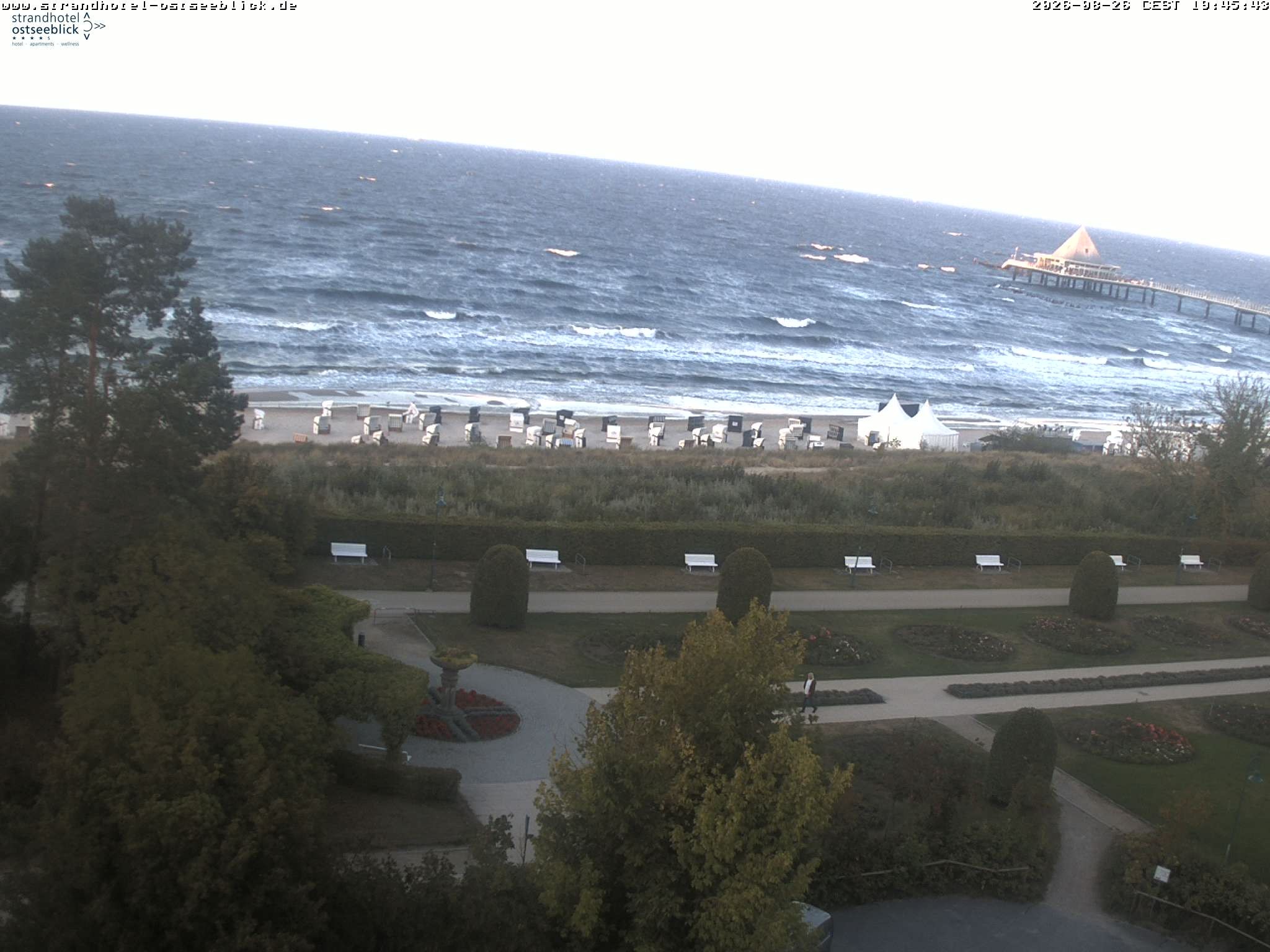 Archived image Webcam View at the Baltic Sea at Island Usedom