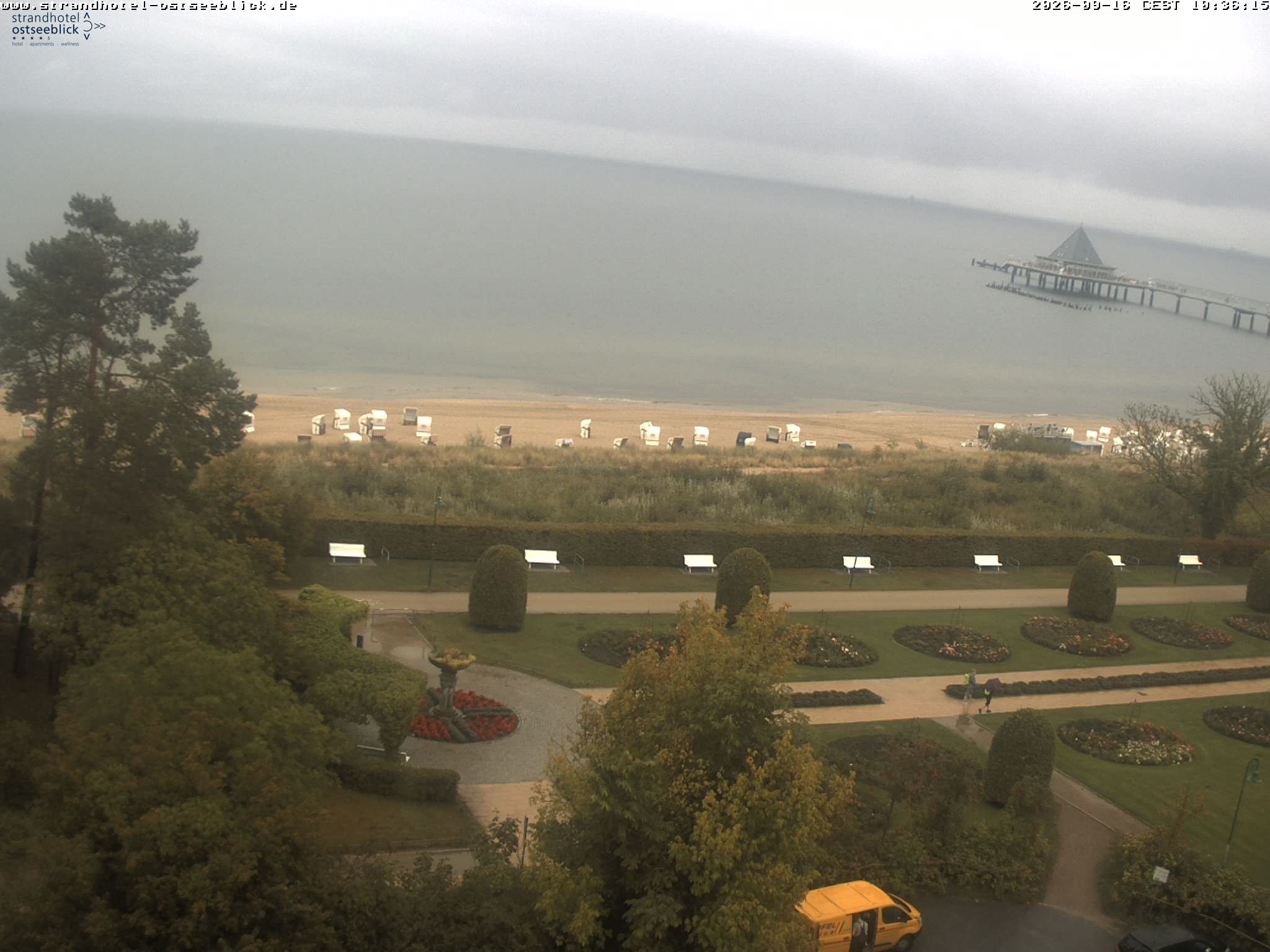 Archived image Webcam View at the Baltic Sea at Island Usedom