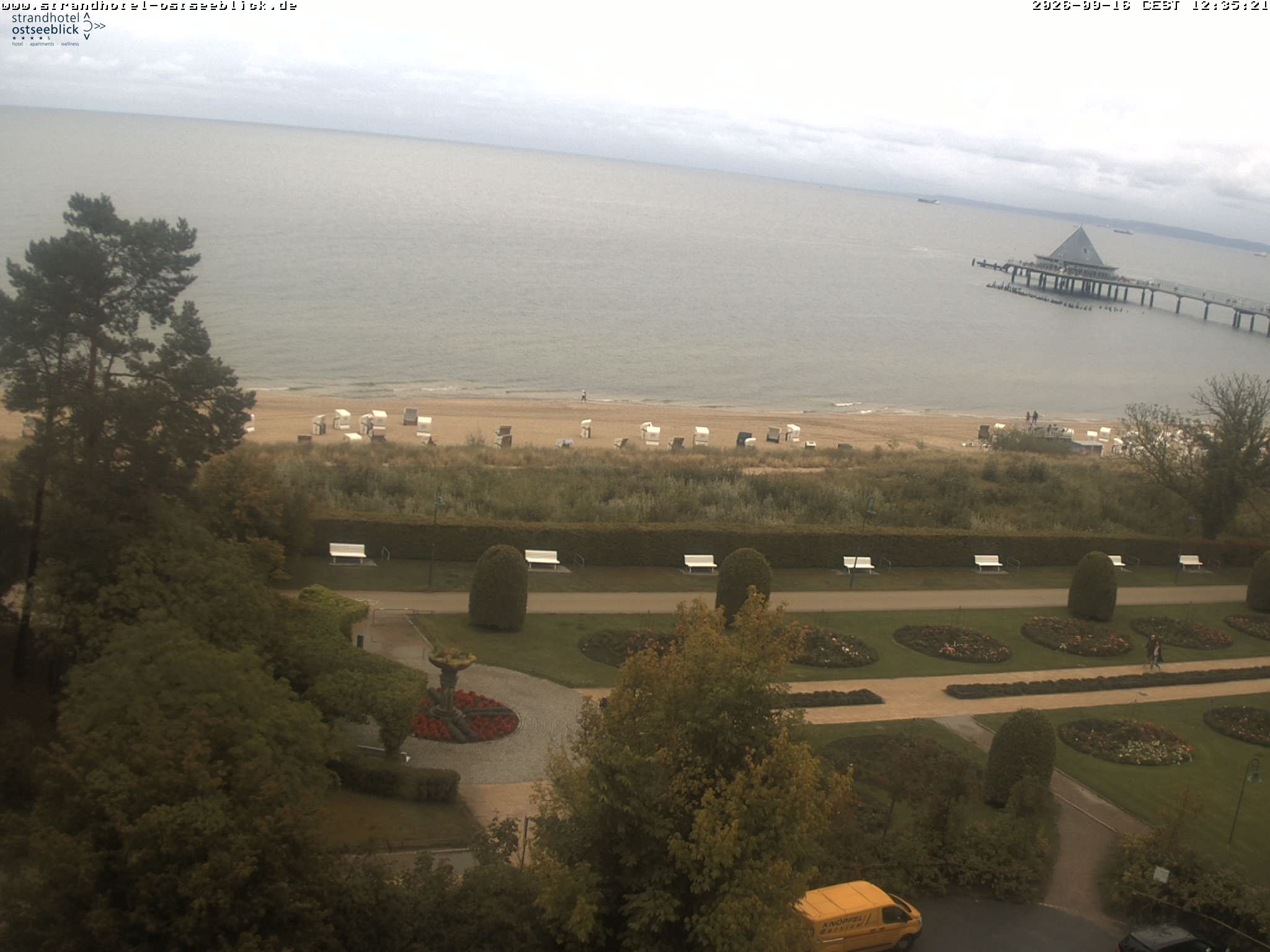 Archived image Webcam View at the Baltic Sea at Island Usedom