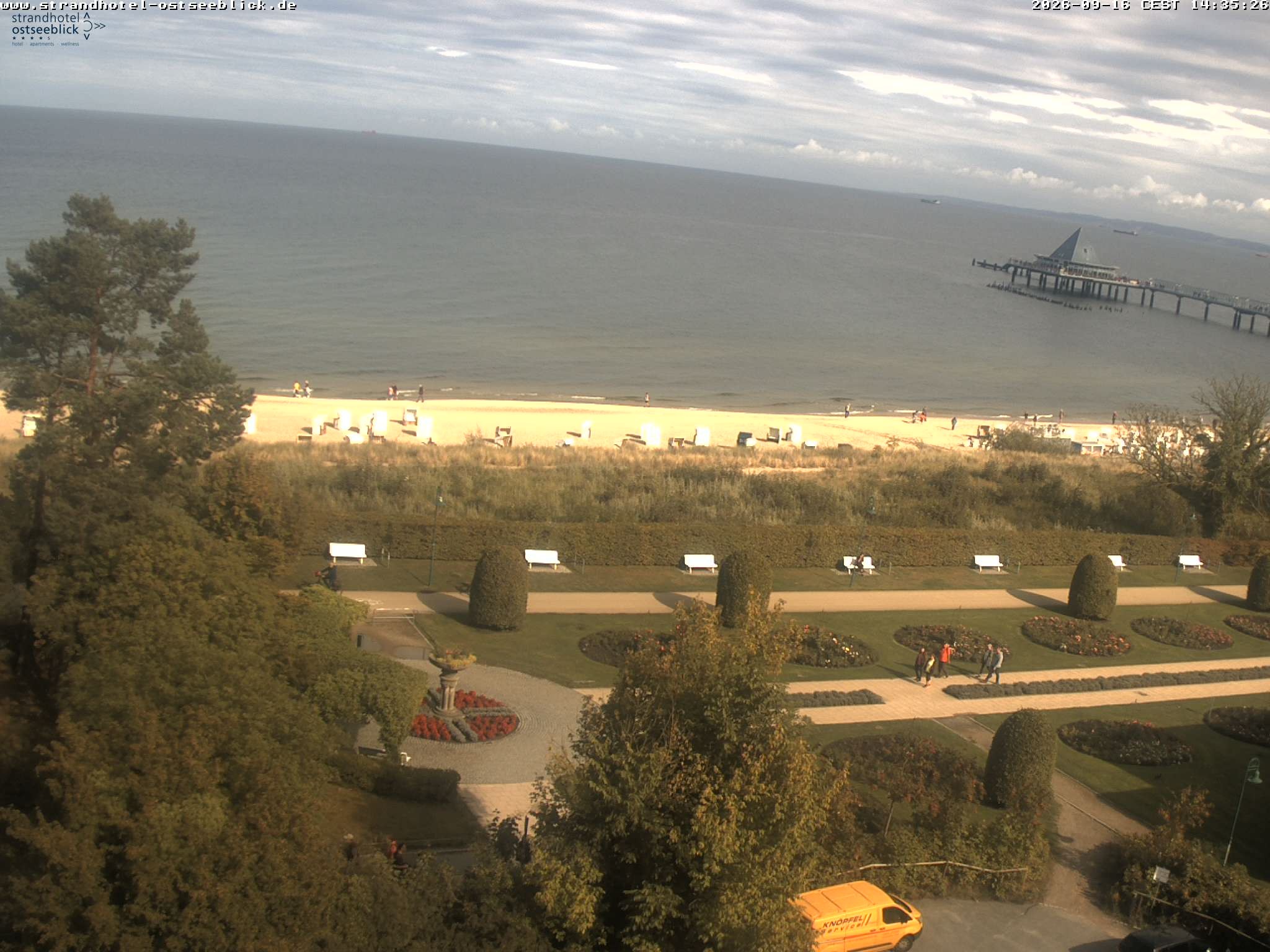 Archived image Webcam View at the Baltic Sea at Island Usedom