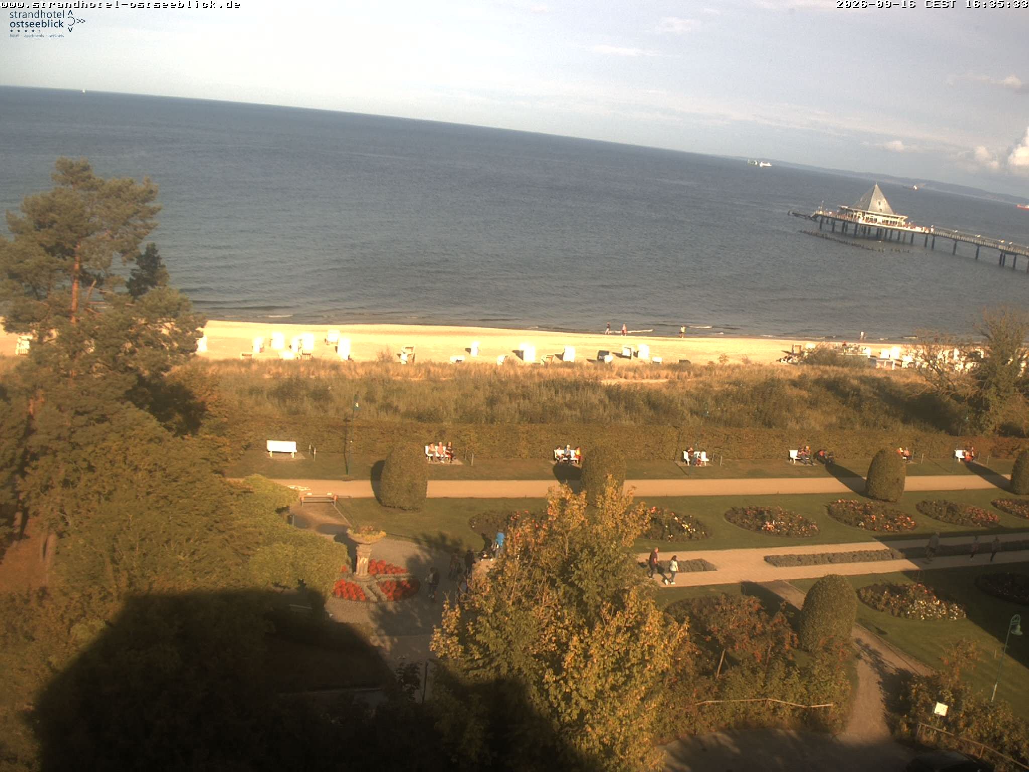 Archived image Webcam View at the Baltic Sea at Island Usedom