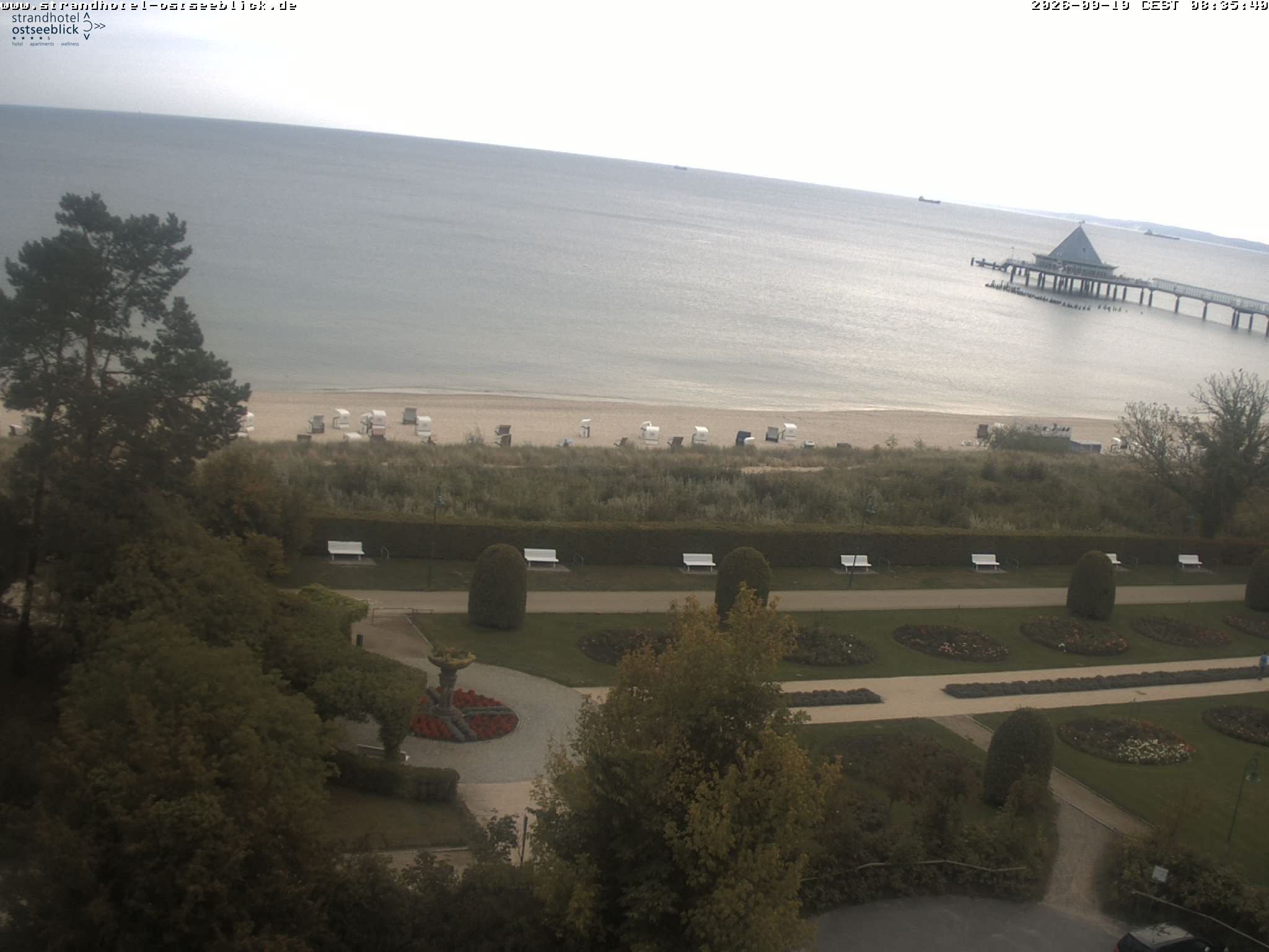 Archived image Webcam View at the Baltic Sea at Island Usedom