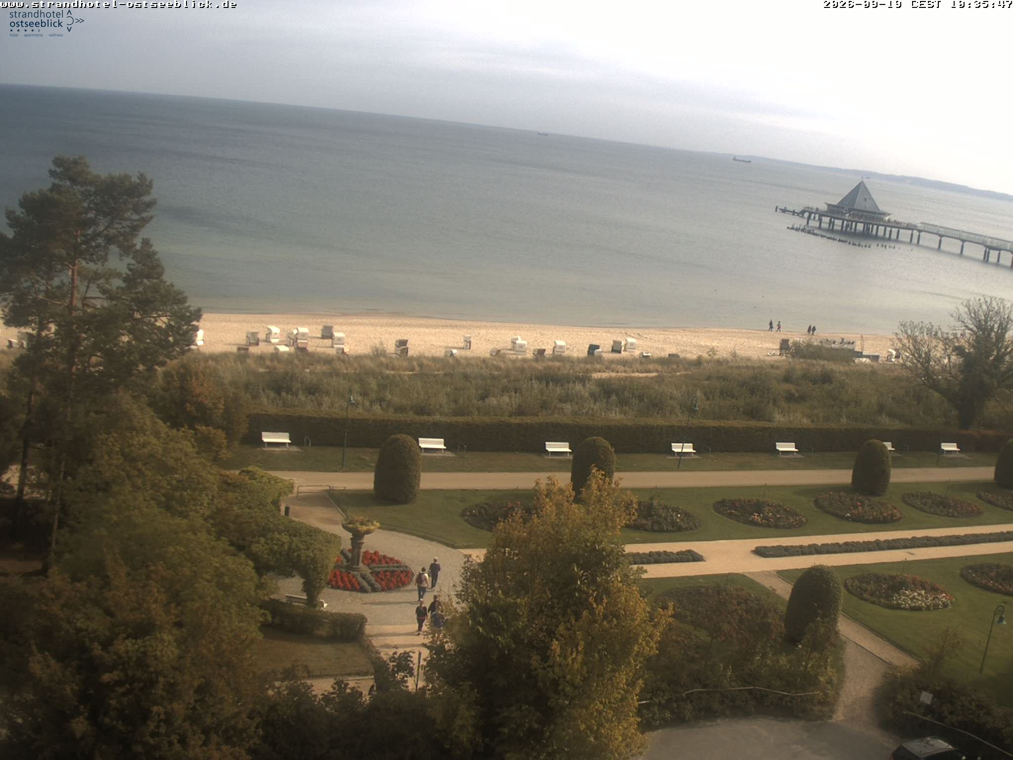 Archived image Webcam View at the Baltic Sea at Island Usedom