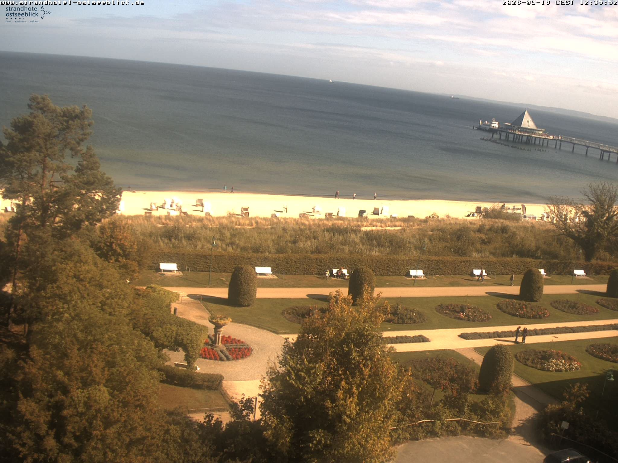 Archived image Webcam View at the Baltic Sea at Island Usedom