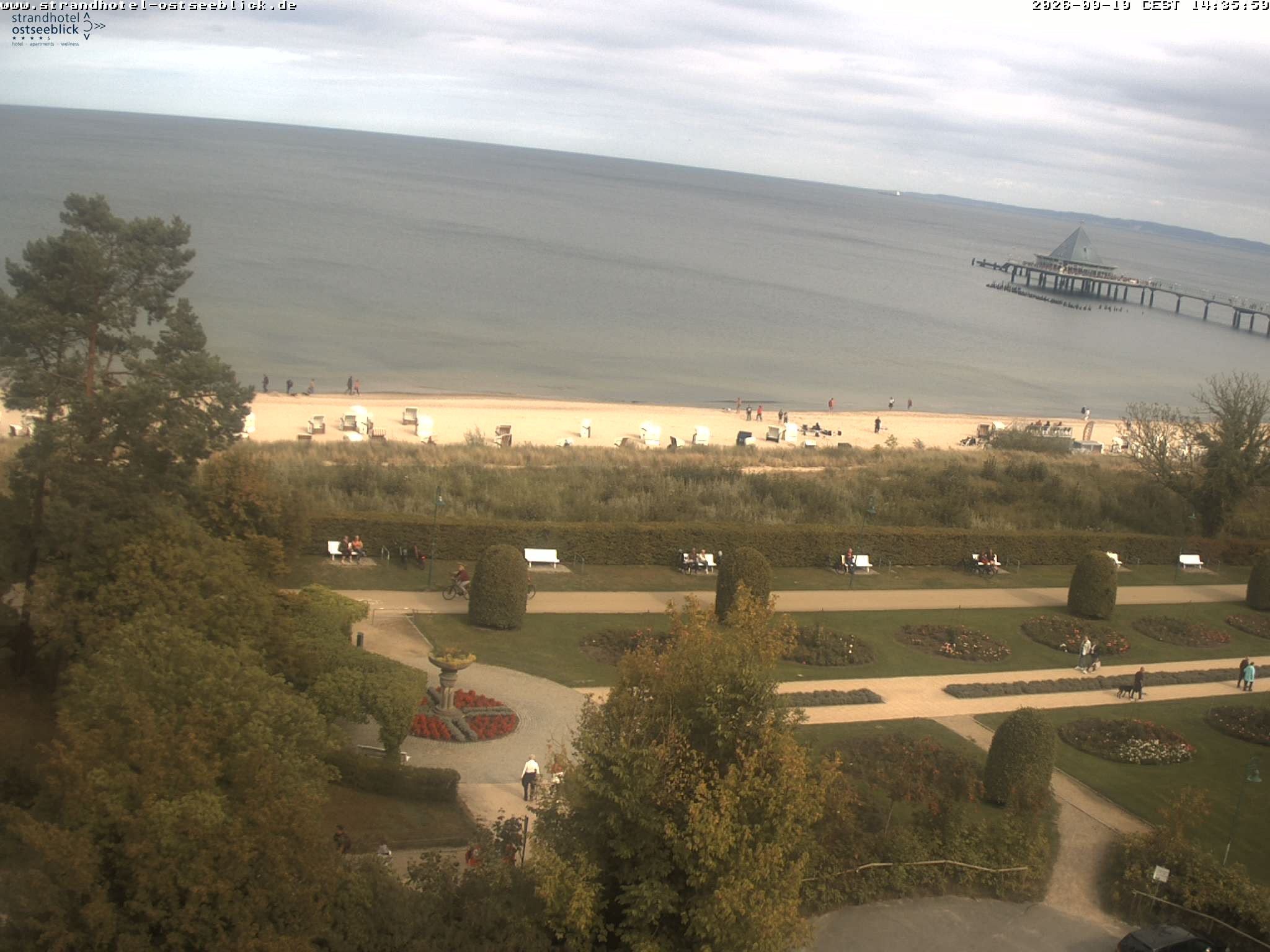 Archived image Webcam View at the Baltic Sea at Island Usedom