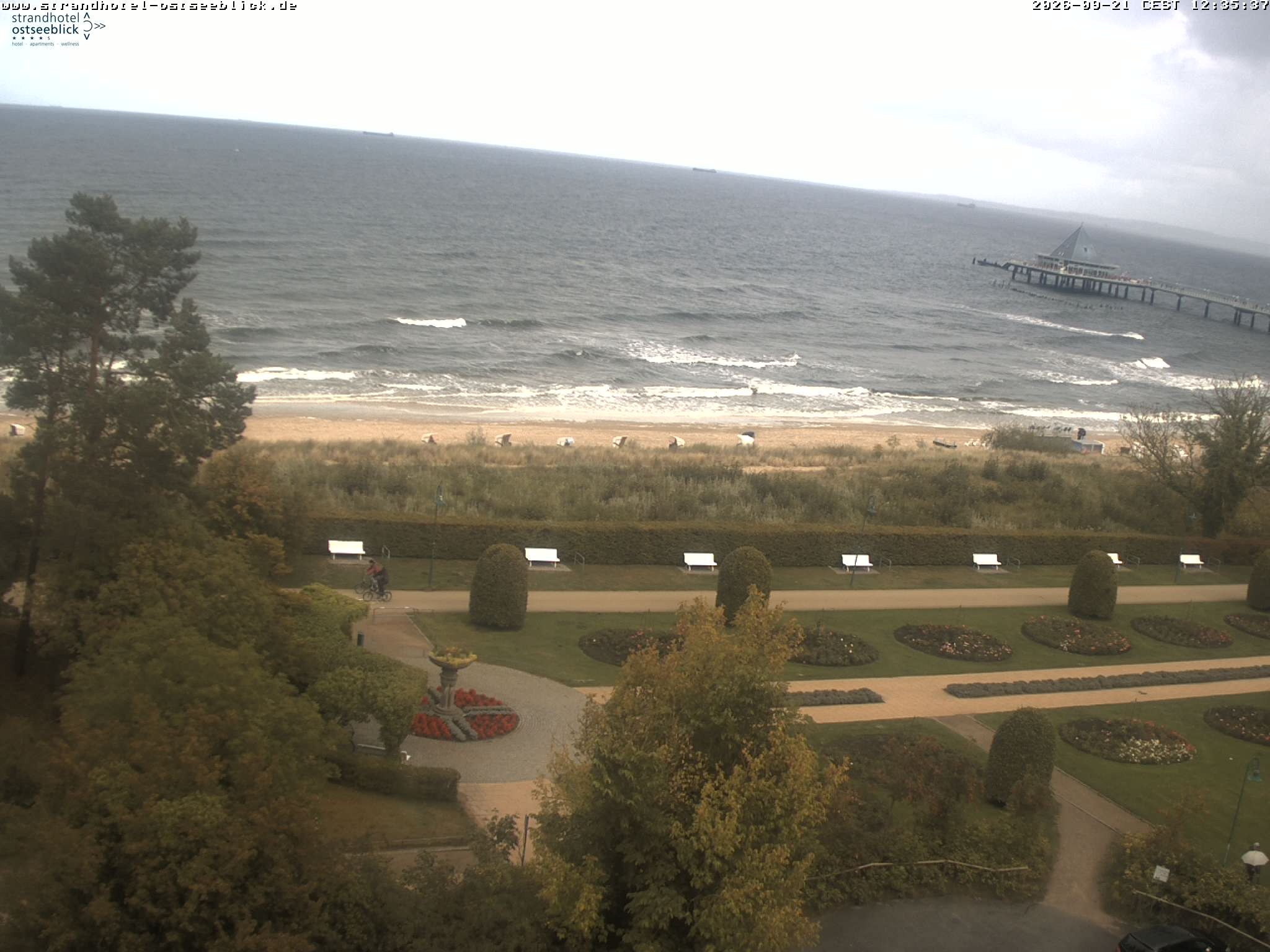 Archived image Webcam View at the Baltic Sea at Island Usedom
