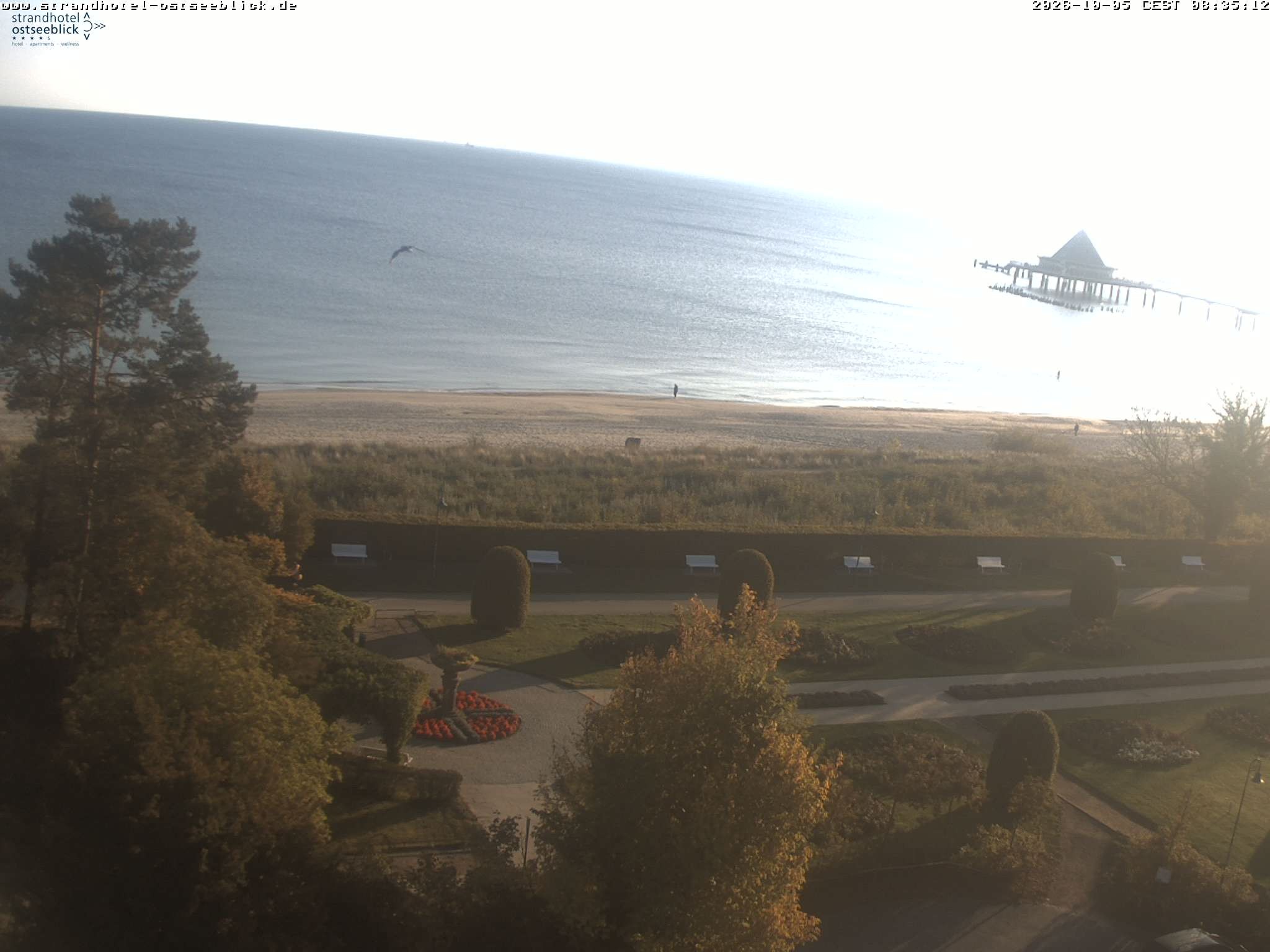 Archived image Webcam View at the Baltic Sea at Island Usedom