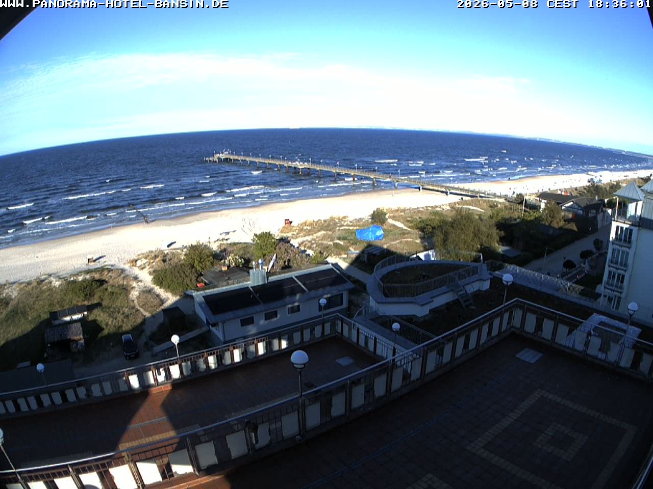 Archived image Webcam Pier Bansin at Baltic Sea - Island of Usedom