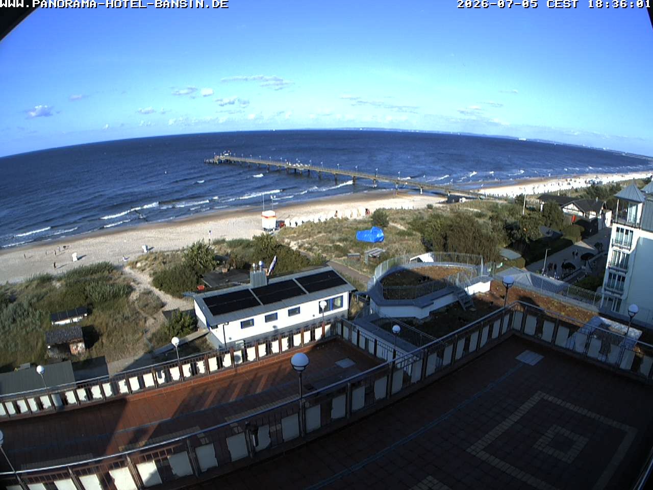 Archived image Webcam Pier Bansin at Baltic Sea - Island of Usedom