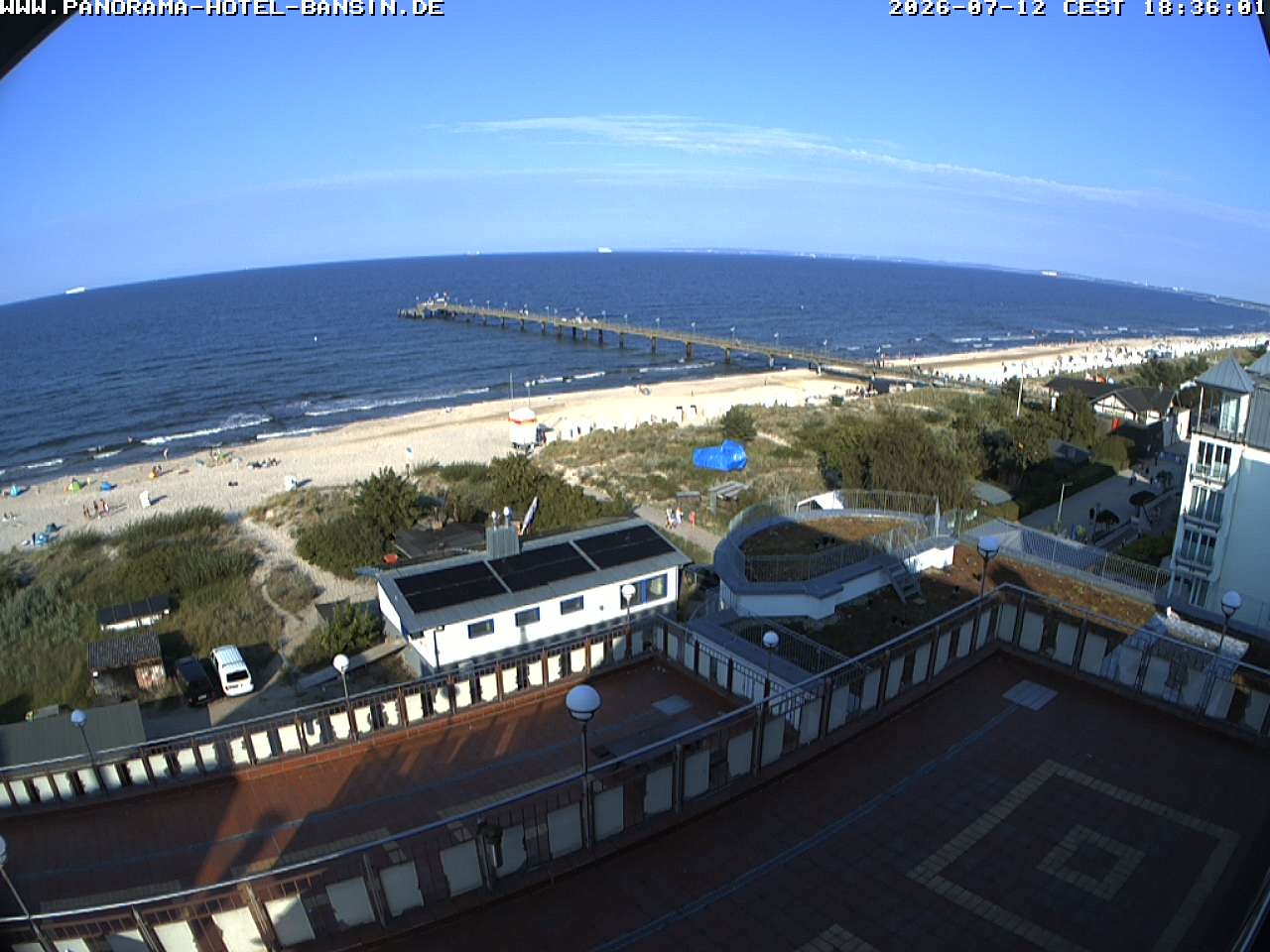 Archived image Webcam Pier Bansin at Baltic Sea - Island of Usedom