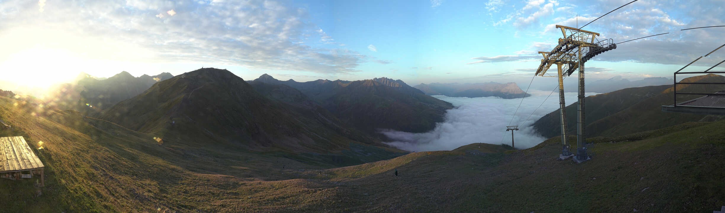 Archiv Foto Webcam Panoramablick Tscheyeck