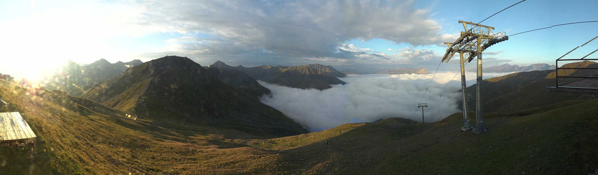 Archiv Foto Webcam Panoramablick Tscheyeck