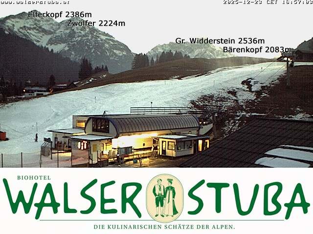 Archiv Foto Webcam Hotel für Bergfreunde - Walserstuba