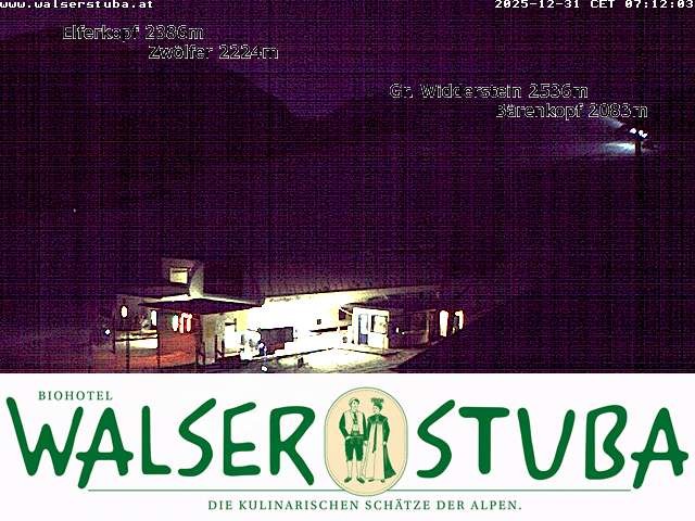 Archiv Foto Webcam Hotel für Bergfreunde - Walserstuba