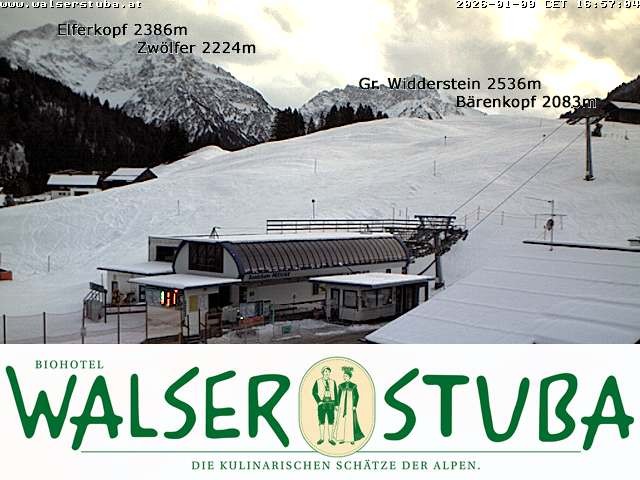 Archiv Foto Webcam Hotel für Bergfreunde - Walserstuba