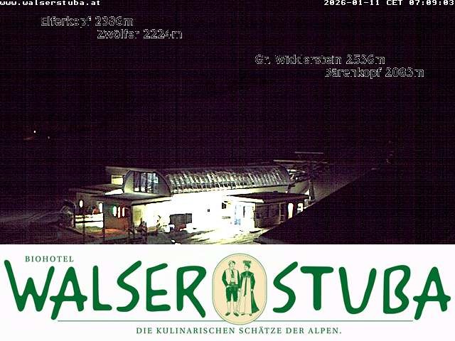 Archiv Foto Webcam Hotel für Bergfreunde - Walserstuba