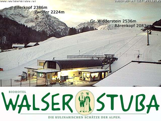 Archiv Foto Webcam Hotel für Bergfreunde - Walserstuba