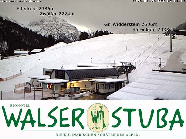 Archiv Foto Webcam Hotel für Bergfreunde - Walserstuba