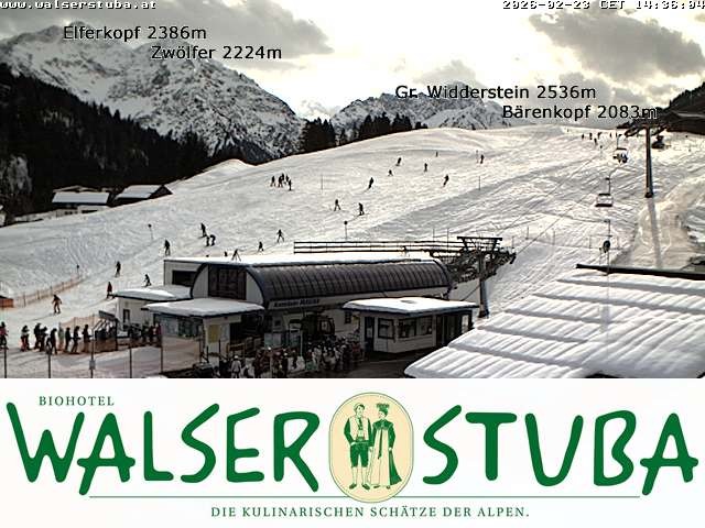 Archiv Foto Webcam Hotel für Bergfreunde - Walserstuba