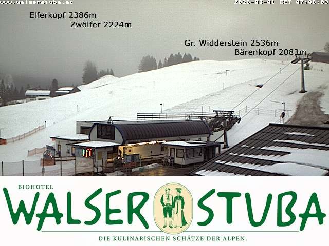 Archiv Foto Webcam Hotel für Bergfreunde - Walserstuba