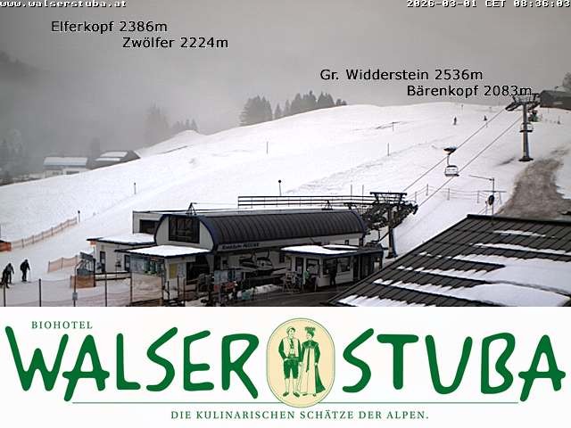 Archiv Foto Webcam Hotel für Bergfreunde - Walserstuba