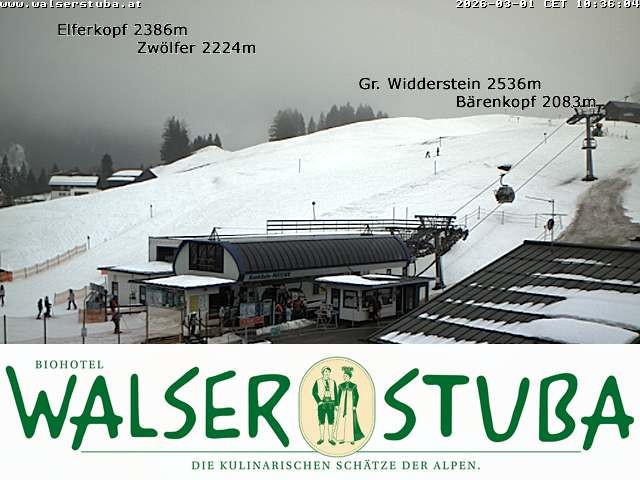 Archiv Foto Webcam Hotel für Bergfreunde - Walserstuba