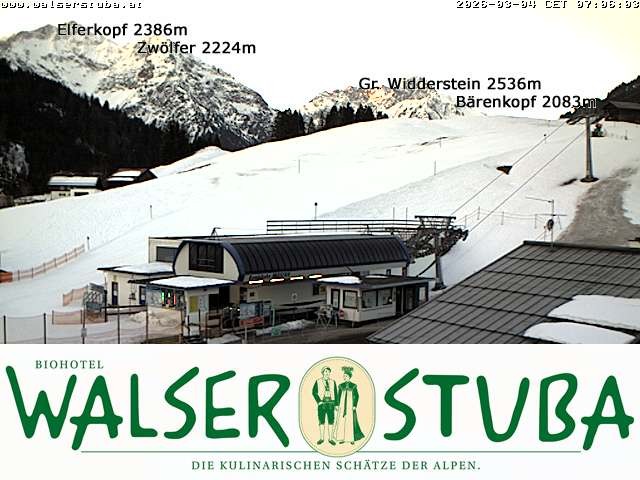 Archiv Foto Webcam Hotel für Bergfreunde - Walserstuba