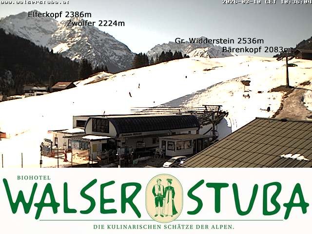 Archiv Foto Webcam Hotel für Bergfreunde - Walserstuba
