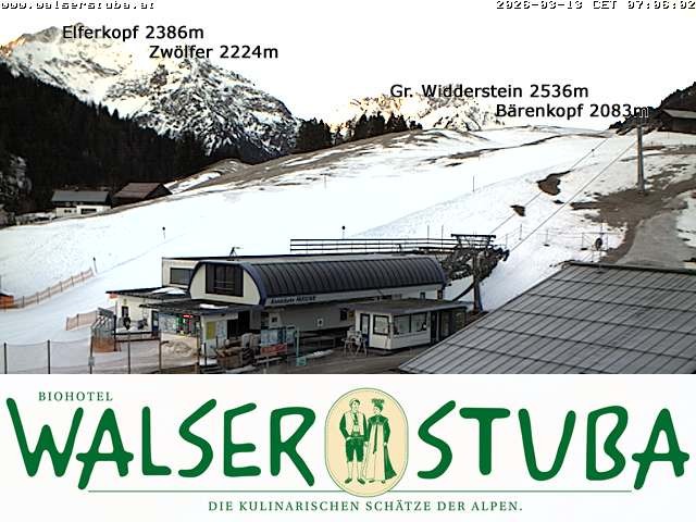 Archiv Foto Webcam Hotel für Bergfreunde - Walserstuba