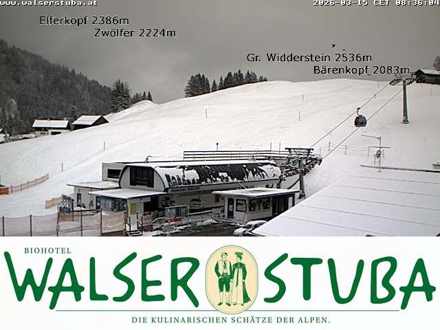 Archiv Foto Webcam Hotel für Bergfreunde - Walserstuba